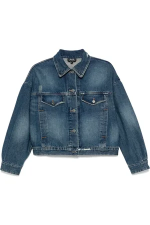 A.P.C. Femme, Vestes, Bleu, Taille: 38 FR Veste en jean Boxy