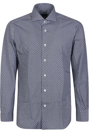 BARBA Homme, Chemises, Bleu, Taille: L Chemise Col Bleu