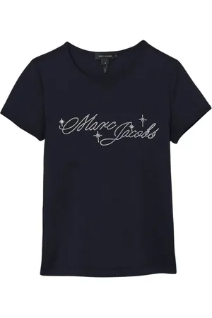 Marc Jacobs Femme, Tops, Noir, Taille: 36 FR Charm Logo Shrunken Tee