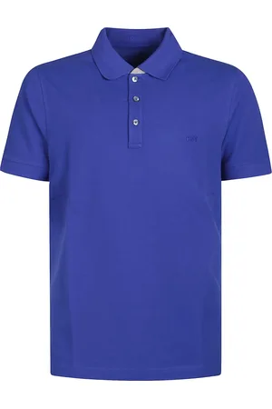 FAY Homme, Tops, Bleu, Taille: L Polo Bicolore à Double Col