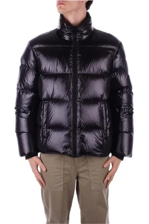 Moose Knuckles Homme, Vestes, Noir, Taille: L Veste Duvet Noire avec Fermeture Éclair