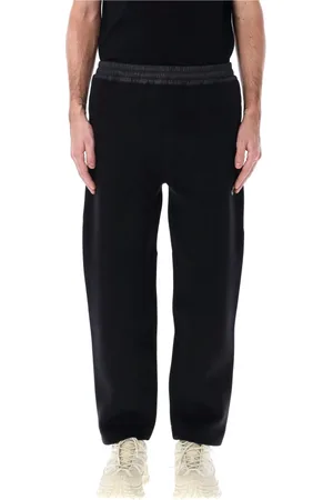 Moncler Homme, Pantalons, Noir, Taille: XL Pantalon de survêtement noir avec empiècement en nylon