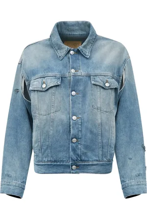 Maison Margiela Femme, Vestes, Bleu, Taille: 42 FR Élégante Veste Kaban