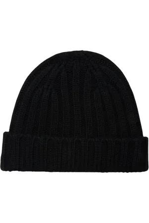 Brooks Brothers Homme, Accessoires, Noir, Taille: ONE Size Bonnet en Laine Mérinos