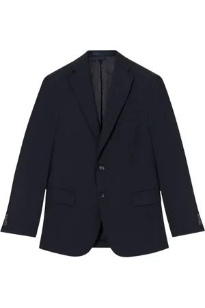 Brooks Brothers Homme, Vestes, Bleu, Taille: 2XL Blazer en Laine Vierge