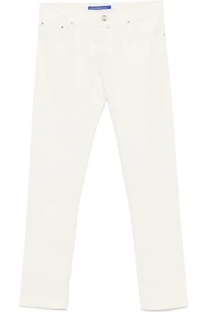 Jacob Cohen Homme, Pantalons, Blanc, Taille: W30 Slim Bard Jeans