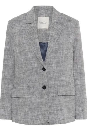 Part Two Femme, Vestes, Gris, Taille: 40 FR Veste Midnight Melange avec col en V