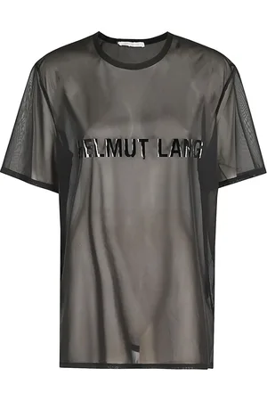 Helmut Lang Femme, Tops, Noir, Taille: 36 FR Tee-shirt Logo