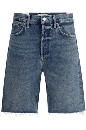 AGOLDE Femme, Shorts, Bleu, Taille: W26 Shorts Bermuda modernes à ourlet brut