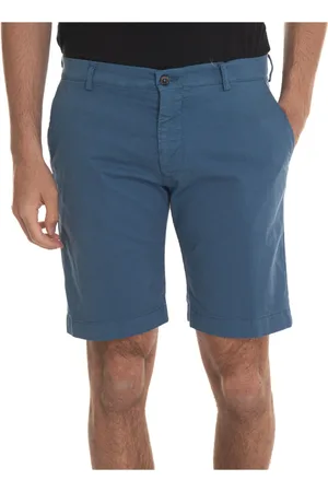 Berwich Homme, Shorts, Bleu, Taille: 3XL Shorts Bermuda en coton avec ventilation de tailleur