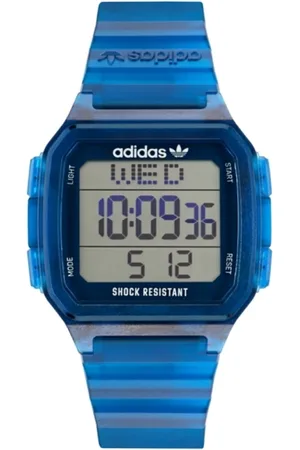 adidas Homme, Accessoires, Bleu, Taille: ONE Size Montre à Quartz en Résine Bleue