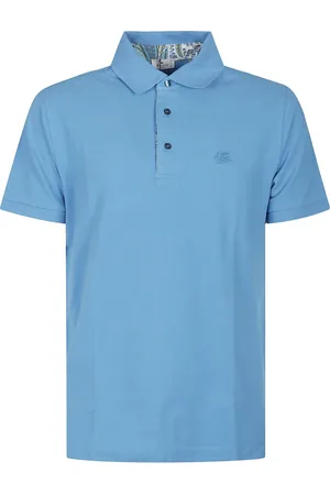 Etro Homme, Tops, Bleu, Taille: L Polo Imprimé à Manches Courtes