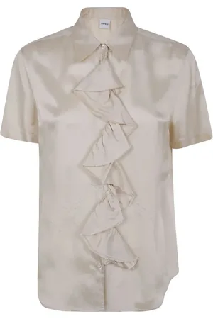 Aspesi Femme, Blouses et Chemises, , Taille: 36 FR Chemise Asymétrique Boutonnée à Volants