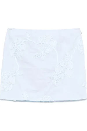 ROTATE Femme, Jupes, Bleu, Taille: 38 FR Jupe patineuse bleu clair