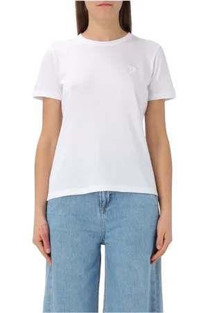 Dondup Femme, Tops, Blanc, Taille: 42 FR T-shirt en coton
