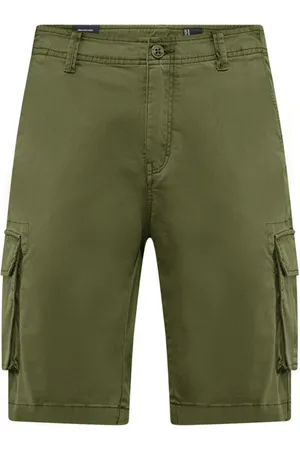 Bomboogie Homme, Shorts, Vert, Taille: W30 Cargo Bermuda Shorts in Cotton Gabardine