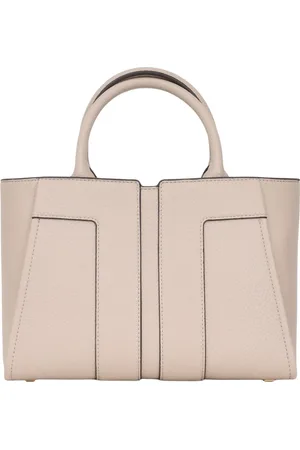 Elisabetta Franchi Femme, Sacs, Gris, Taille: ONE Size Sac Shopper Beige avec Logo