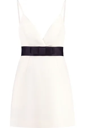 Dolce & Gabbana Femme, Robes, Blanc, Taille: 36 FR Robe en Laine avec