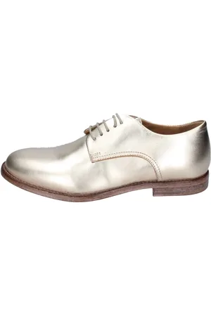 Moma Femme, Chaussures, Gris, Taille: 37 EU Élégantes Ballerines en Cuir Lacées