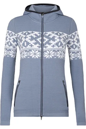 newland Femme, Sweatshirts et sweats à capuche, Bleu, Taille: 42 FR Gris Glace Blanc Marianne Haut Élégant