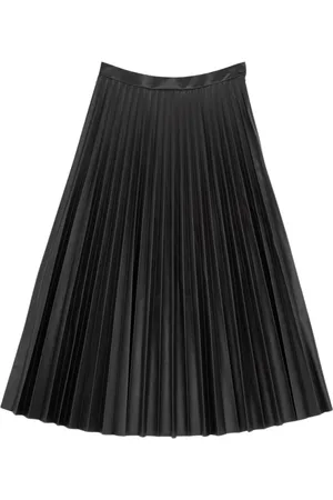 Maison Margiela Femme, Jupes, Noir, Taille: 36 FR Jupe Midi Noire à Plis