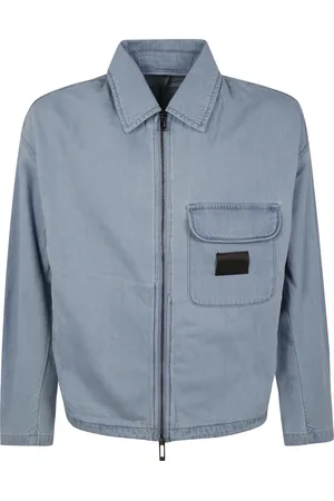 Emporio Armani Homme, Vestes, Bleu, Taille: M Veste Blouson Élégante