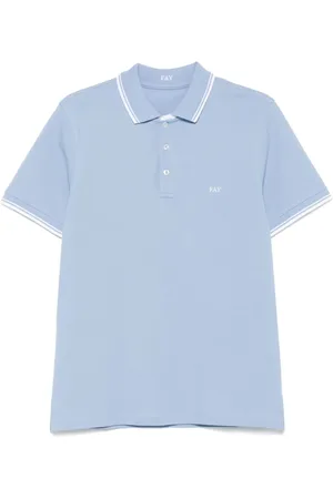 FAY Homme, Tops, Bleu, Taille: 2XL Chemise Bleu Clair à Boutons