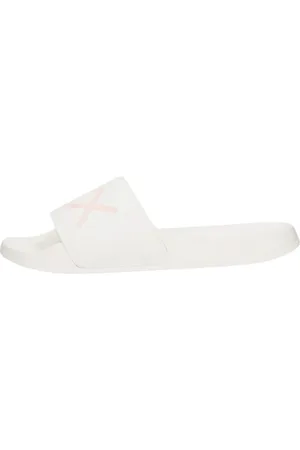 sun68 Femme, Chaussures, Blanc, Taille: 40 EU Chaussons Blancs Logo Printemps/Été Femme