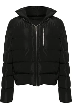 Rick Owens Homme, Vestes, Noir, Taille: M Doudoune Noire à Capuche