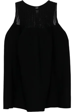 CFCL Femme, Tops, Noir, Taille: ONE Size Haut évasé sans manches
