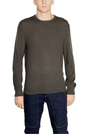Armani Exchange Homme, Pulls, Vert, Taille: XL Pull en maille col rond