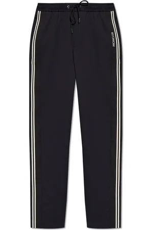 Moncler Homme, Pantalons, Bleu, Taille: L Pantalon à Bandes Latérales