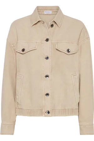 Brunello Cucinelli Femme, Vestes, , Taille: 36 FR Chemise Élégante avec Boutons en Métal