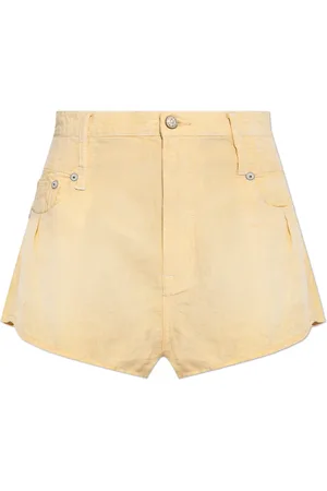 R13 Femme, Shorts, Jaune, Taille: W29 Shorts taille haute