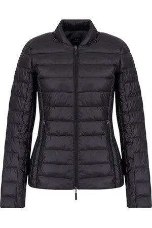 Armani Exchange Femme, Vestes, Noir, Taille: 44 FR Manteau matelassé en tissu technique