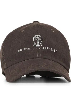 Brunello Cucinelli Homme, Accessoires, Brun, Taille: M Chapeaux Marron Foncé Élégants