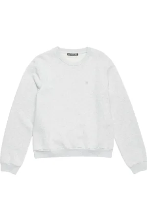 Acne Studios Homme, Sweatshirts et sweats à capuche, Gris, Taille: S Pull Molleton Col Rond