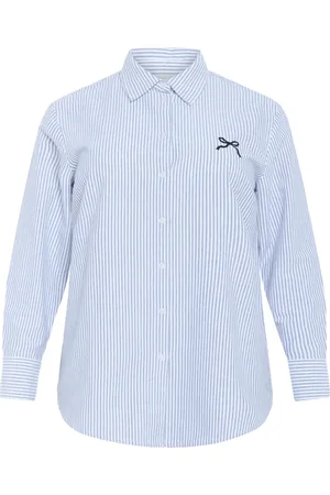 Kaffe Femme, Blouses et Chemises, Bleu, Taille: 44 FR Chemise Rayée Bleu/Blanc