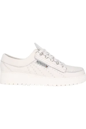 Mephisto Homme, Chaussures, Blanc, Taille: 38 1/2 EU Chaussure blanche à lacets - style Rainbow