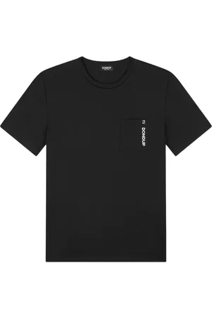 Dondup Homme, Tops, Noir, Taille: M T-shirt col rond en jersey avec poche logo