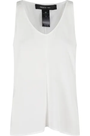FEDERICA TOSI Femme, Tops, Blanc, Taille: 38 FR Robe Chic Crepe de Chine
