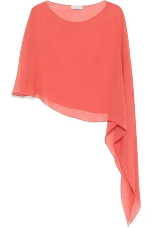 ANTONELLI Femme, Vestes, Rouge, Taille: ONE Size Haut Asymétrique Rouge Corail