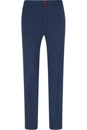 Kiton Homme, Pantalons, Bleu, Taille: W38 Pantalon en coton décontracté