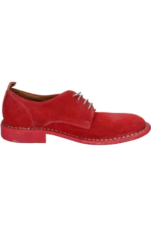 Moma Femme, Chaussures, Rouge, Taille: 37 EU Élégantes Ballerines Lacées en Daim