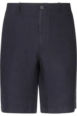 FEDELI Homme, Shorts, Bleu, Taille: L Shorts Bermuda en lin avec poches