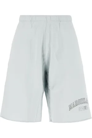 Maison Margiela Homme, Shorts, Bleu, Taille: S Short de survêtement à imprimé logo