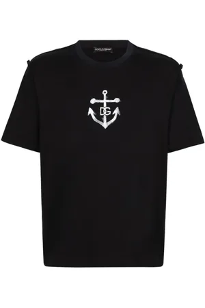 Dolce & Gabbana Homme, Tops, Noir, Taille: L T-Chemises