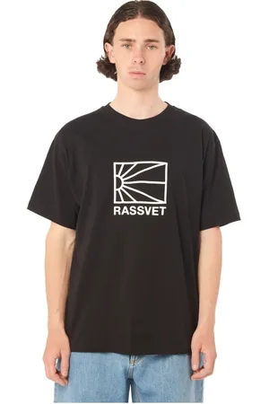 Rassvet Homme, Tops, Noir, Taille: S T-shirt à Logo Tricoté