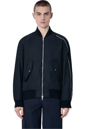 DRIES VAN NOTEN Homme, Vestes, Noir, Taille: S Veste Bomber en Nylon Élégante
