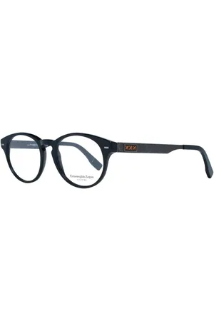 Ermenegildo Zegna Homme, Accessoires, Noir, Taille: ONE Size Montures Optiques Rondes Noires